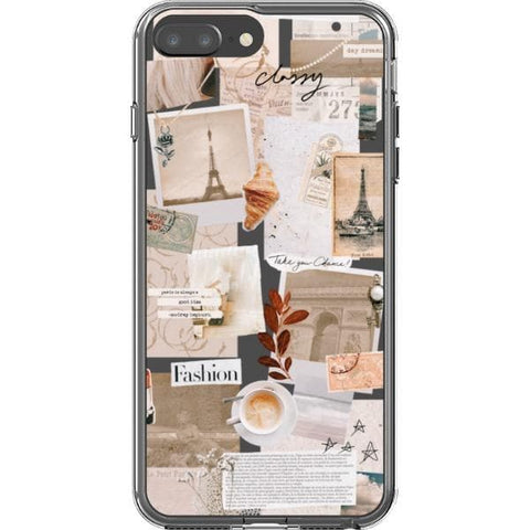 iPhone 7 Plus/8 Plus French Mood Board Collage Clear Phone Case - The Urban Flair