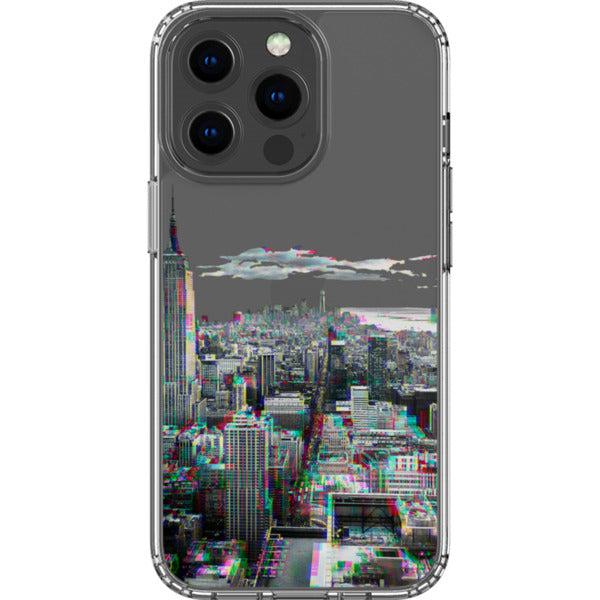 Glitch Scenic City Clear Phone Case for Apple iPhone 15 more