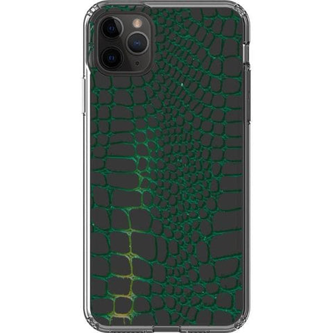 iPhone 11 Pro Max Green Snakeskin Clear Phone Case - The Urban Flair