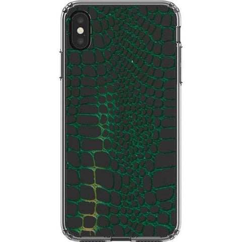 iPhone XR Green Snakeskin Clear Phone Case - The Urban Flair