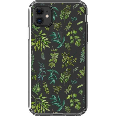 Greenery Leaves Clear Phone Case for your iPhone 11 exclusively at The Urban Flair