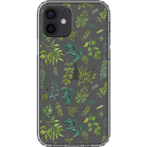 Greenery Leaves Clear Phone Case for your iPhone 12 exclusively at The Urban Flair