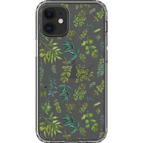 Greenery Leaves Clear Phone Case for your iPhone 12 Mini exclusively at The Urban Flair