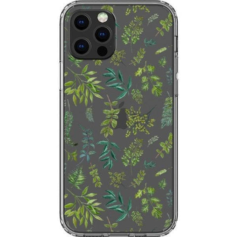 Greenery Leaves Clear Phone Case for your iPhone 12 Pro exclusively at The Urban Flair