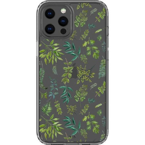 Greenery Leaves Clear Phone Case for your iPhone 12 Pro Max exclusively at The Urban Flair