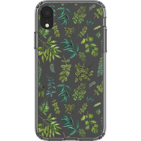 Greenery Leaves Clear Phone Case for your iPhone XR exclusively at The Urban Flair