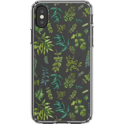 Greenery Leaves Clear Phone Case for your iPhone X/XS exclusively at The Urban Flair