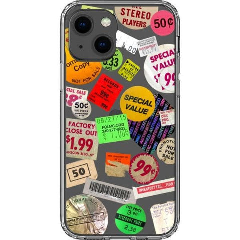 Grunge Aesthetic Stickers Clear Phone Case for your iPhone 13 Mini exclusively at The Urban Flair