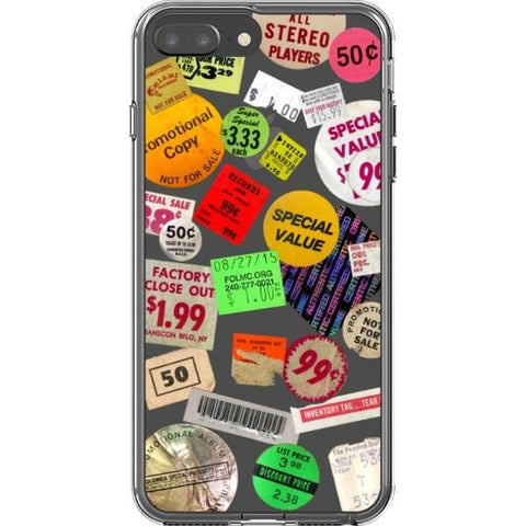 Grunge Aesthetic Stickers Clear Phone Case for your iPhone 7 Plus/8 Plus exclusively at The Urban Flair