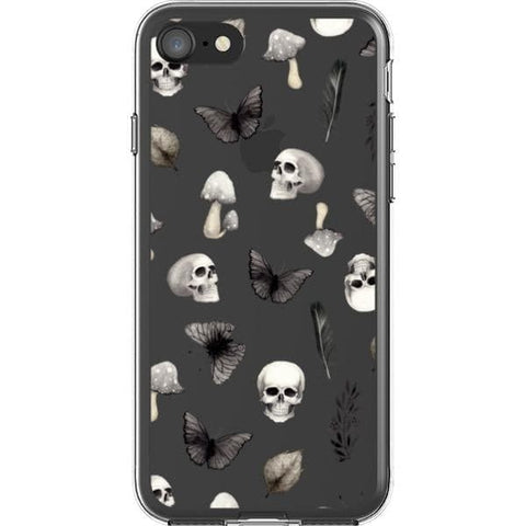 Grunge Mystic Elements Clear Phone Case for your iPhone SE (2020/2022) exclusively at The Urban Flair
