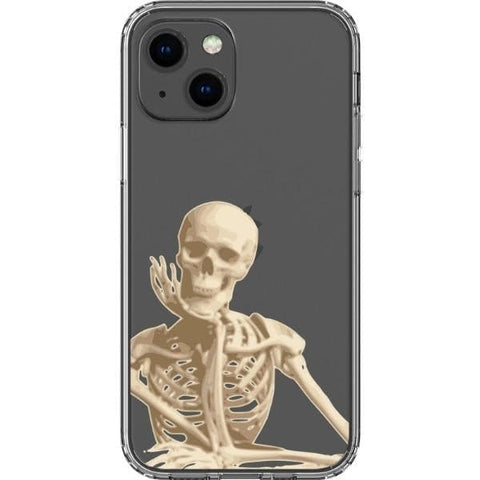 Grunge Skeleton Clear Phone Case for your iPhone 13 exclusively at The Urban Flair