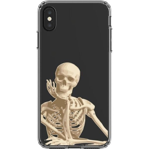 Grunge Skeleton Clear Phone Case for your iPhone XR exclusively at The Urban Flair