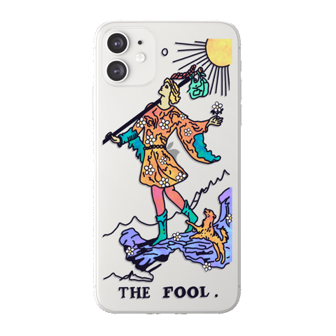 Psychedelic Aesthetic Tarot Card Clear Phone Case