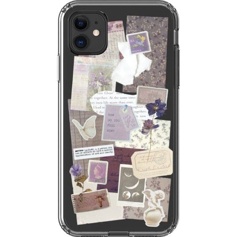 iPhone 11 Lavender Aesthetic Collage Clear Phone Case - The Urban Flair