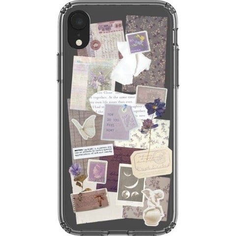 iPhone XS Max Lavender Aesthetic Collage Clear Phone Case - The Urban Flair