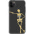 iPhone 11 Pro Max Leaning Skeleton Grunge Clear Phone Case - The Urban Flair