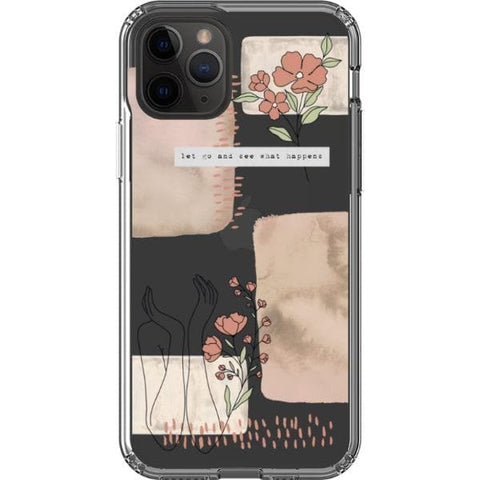 iPhone 11 Pro Pale Pink Aesthetic Line Art Collage Clear Phone Case - The Urban Flair