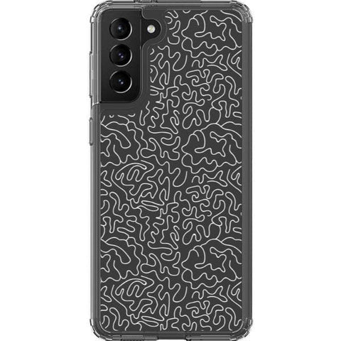 Line Art Doodles Clear Phone Case for your Galaxy S21 exclusively at The Urban Flair