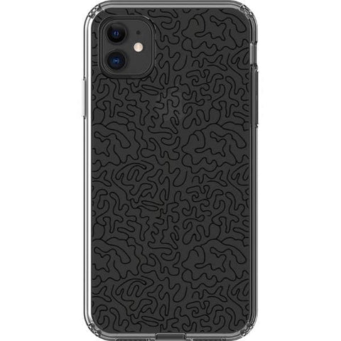 Line Art Doodles Clear Phone Case for your iPhone 11 exclusively at The Urban Flair