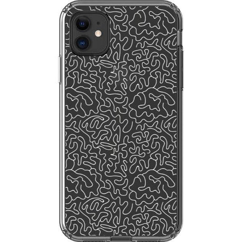 Line Art Doodles Clear Phone Case for your iPhone 11 exclusively at The Urban Flair