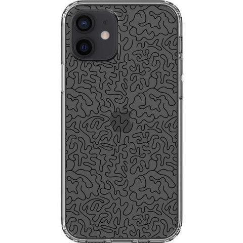 Line Art Doodles Clear Phone Case for your iPhone 12 exclusively at The Urban Flair