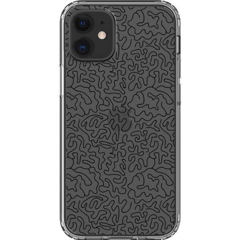 Line Art Doodles Clear Phone Case for your iPhone 12 Mini exclusively at The Urban Flair