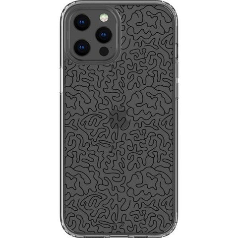 Line Art Doodles Clear Phone Case for your iPhone 12 Pro Max exclusively at The Urban Flair