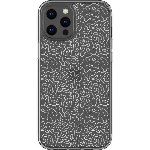 Line Art Doodles Clear Phone Case for your iPhone 12 Pro Max exclusively at The Urban Flair