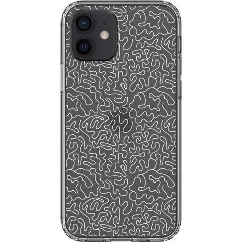 Line Art Doodles Clear Phone Case for your iPhone 12 exclusively at The Urban Flair