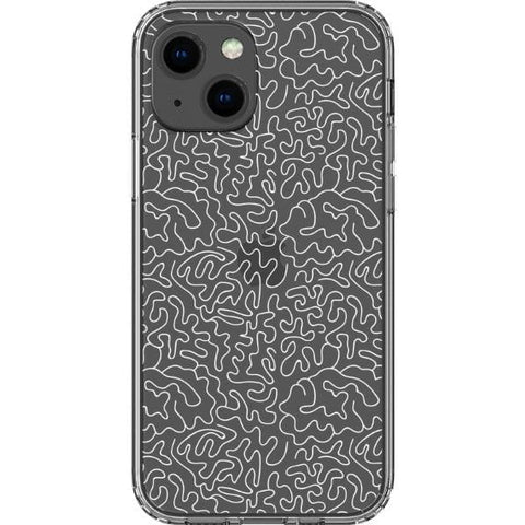 Line Art Doodles Clear Phone Case for your iPhone 13 exclusively at The Urban Flair
