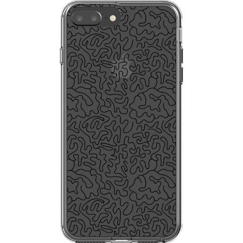 Line Art Doodles Clear Phone Case for your iPhone 7 Plus/8 Plus exclusively at The Urban Flair