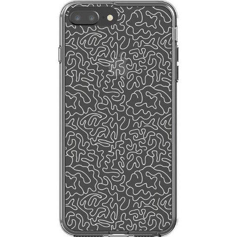 Line Art Doodles Clear Phone Case for your iPhone 7 Plus/8 Plus exclusively at The Urban Flair