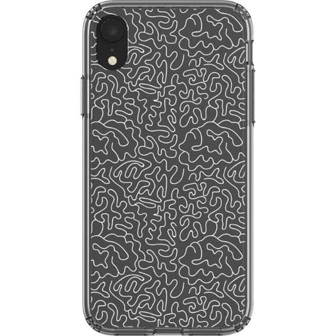Line Art Doodles Clear Phone Case for your iPhone XR exclusively at The Urban Flair