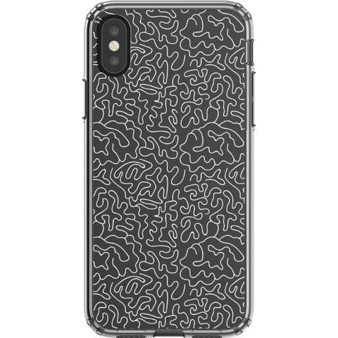 Line Art Doodles Clear Phone Case for your iPhone X/XS exclusively at The Urban Flair