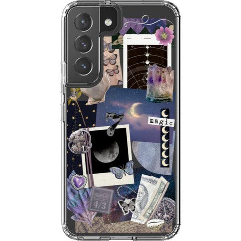 Magic Scraps Collage Clear Phone Case Galaxy S22 exclusively offered by The Urban Flair