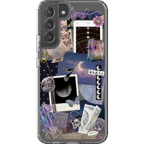 Magic Scraps Collage Clear Phone Case Galaxy S22 Plus exclusively offered by The Urban Flair