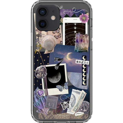 Magic Scraps Collage Clear Phone Case iPhone 12 exclusively offered by The Urban Flair