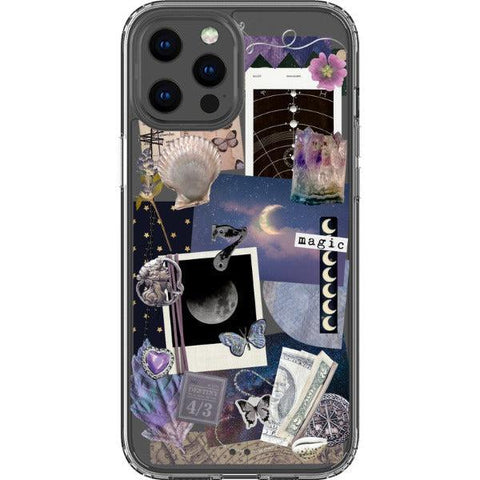 Magic Scraps Collage Clear Phone Case iPhone 12 Pro Max exclusively offered by The Urban Flair