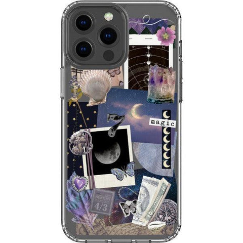 Magic Scraps Collage Clear Phone Case iPhone 13 Pro Max exclusively offered by The Urban Flair
