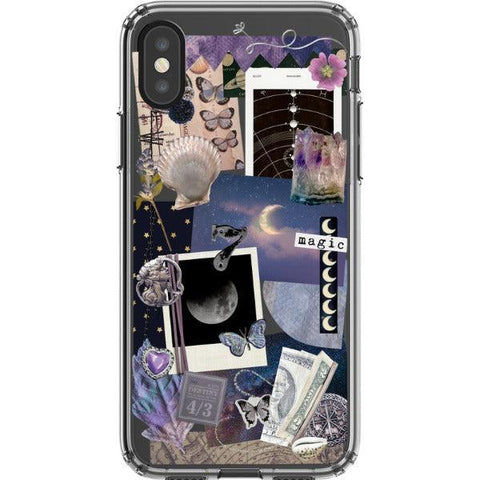 Magic Scraps Collage Clear Phone Case iPhone X/XS exclusively offered by The Urban Flair