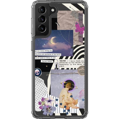Manifest Collage Clear Phone Case Galaxy S21 Plus exclusively offered by The Urban Flair