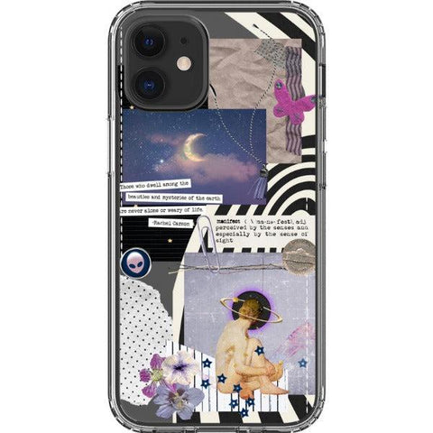 Manifest Collage Clear Phone Case iPhone 12 Mini exclusively offered by The Urban Flair