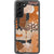 Messy Orange Watercolor Shapes Clear Phone Case Galaxy S21 exclusively offered by The Urban Flair