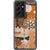 Messy Orange Watercolor Shapes Clear Phone Case Galaxy S21 Ultra exclusively offered by The Urban Flair