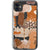 Messy Orange Watercolor Shapes Clear Phone Case iPhone 11 exclusively offered by The Urban Flair