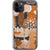 Messy Orange Watercolor Shapes Clear Phone Case iPhone 11 Pro exclusively offered by The Urban Flair
