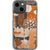 Messy Orange Watercolor Shapes Clear Phone Case iPhone 13 Mini exclusively offered by The Urban Flair