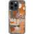 Messy Orange Watercolor Shapes Clear Phone Case iPhone 13 Pro exclusively offered by The Urban Flair