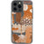 Messy Orange Watercolor Shapes Clear Phone Case iPhone 13 Pro Max exclusively offered by The Urban Flair