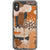 Messy Orange Watercolor Shapes Clear Phone Case iPhone X/XS exclusively offered by The Urban Flair